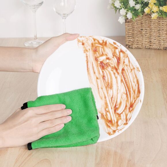 8 Pack Soft Microfiber With Hang Loop Car Cleaning Wipes 12" x 16" Multi - Picture 6 of 6